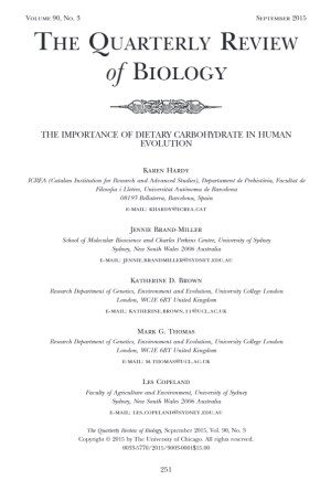 CarbohydrateInHumanEvolution